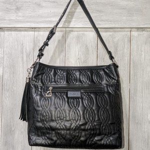 Bella Russo Black Quilted Tote Bag NWOT
